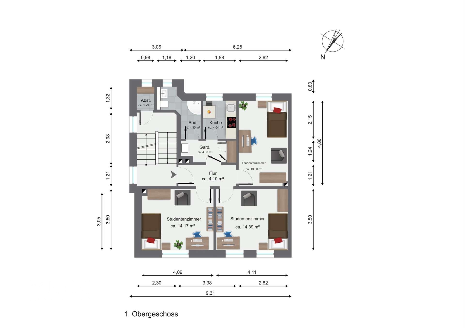 Grundriss 1. Obergeschoss